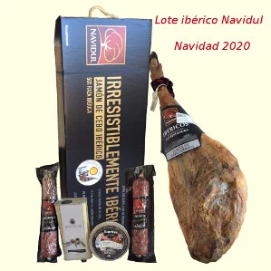Lote navidad jamón ibérico cebo Navidul