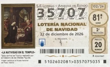 Lotería Navidad jugada por Charcutería Tradicional Requena, número 35707. Suerte a todos.